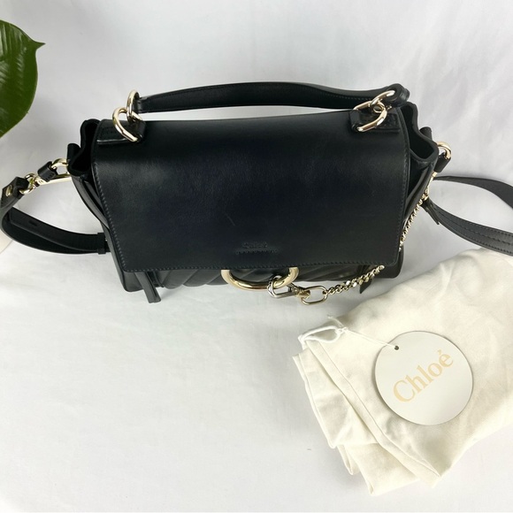 CHLOE Medium Faye Day Quilted Calf Leather Hand and Shoulder Bag Boho with COA - Picture 4 of 16